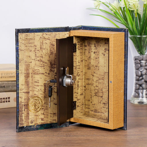 Шкатулка книга-сейф «Ирисы», тиснение, 21×13×5 см