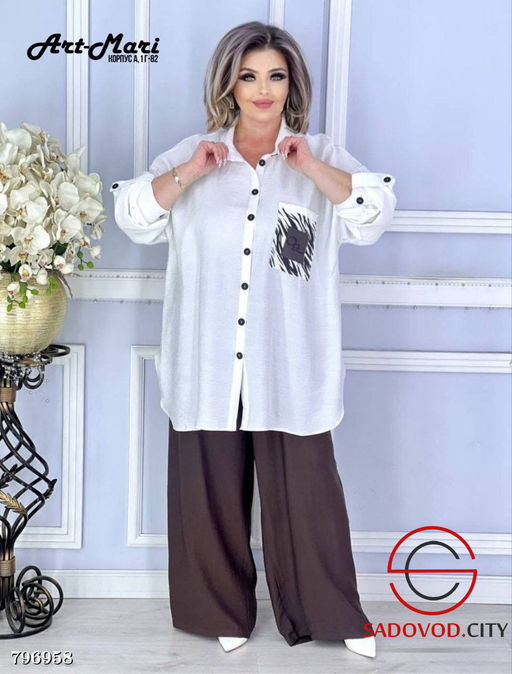 элегантный и стильный костюм двойка Аврил - Bruno фото 2