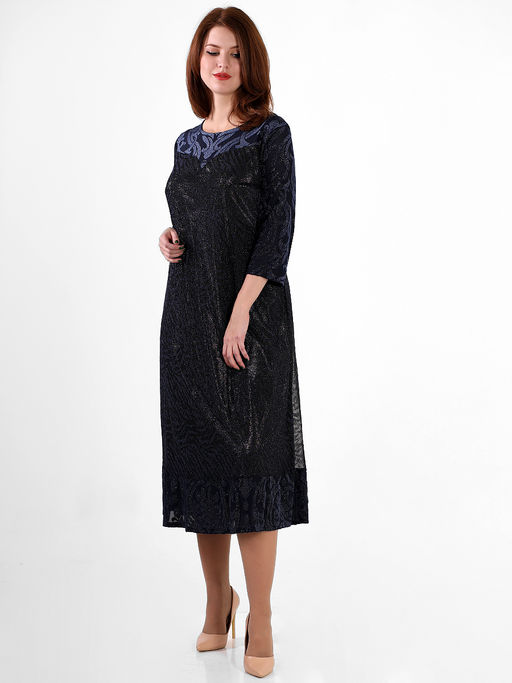 Платье МИРА Фэшн белорусского производства длинное трикотажным - Almond фото 2