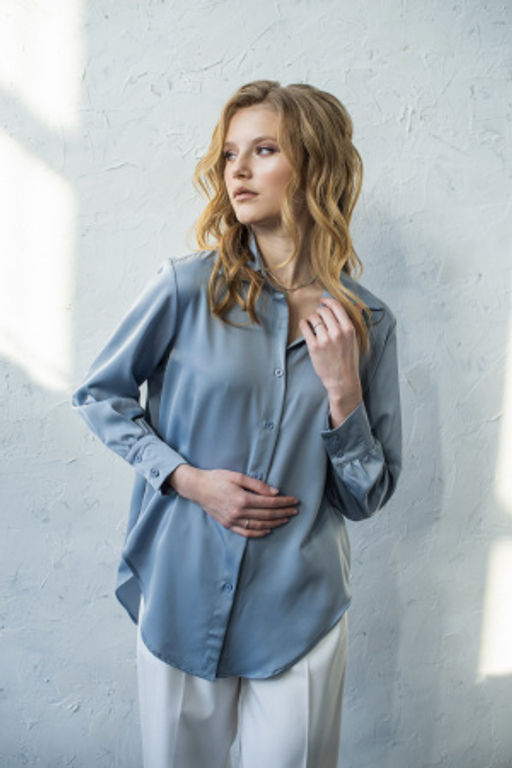 Блузка Шелли (серо-голубой) - Nadi bordo фото 6