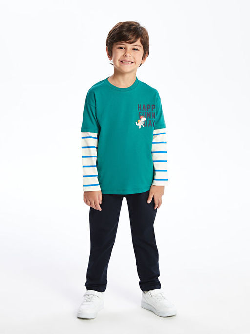 Erkek ?ocuk Minik Ka?iflere Uygun Esnek Pantolon