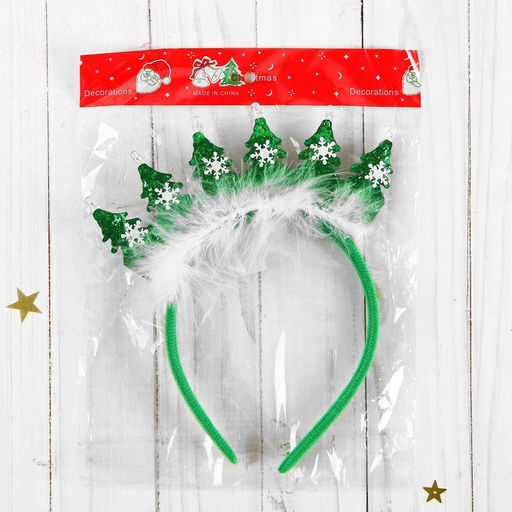 Ободок новогодний карнавальный Ёлочки, световой - Страна карнавалия фото 3