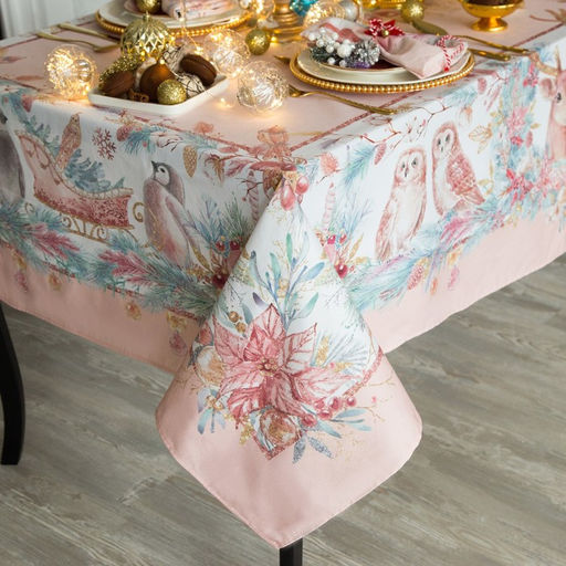 Скатерть новогодняя «Этель» Pink magic, 150×180 см +/-3 см с ГМВО, 100% хлопок