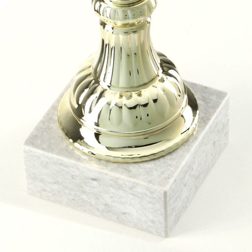 Кубок 132C, наградная фигура, золото, подставка камень, 21×7×6 см
