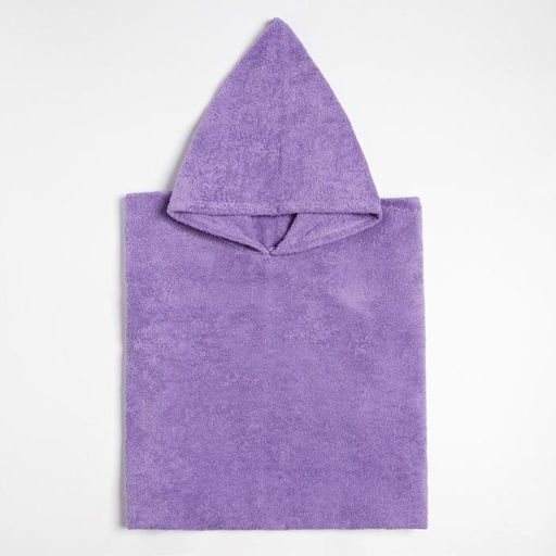 Полотенце-пончо Крошка Я Гномик, цвет сиреневый, размер 24-32, 100 % хлопок, 320 г/м2  фото 4