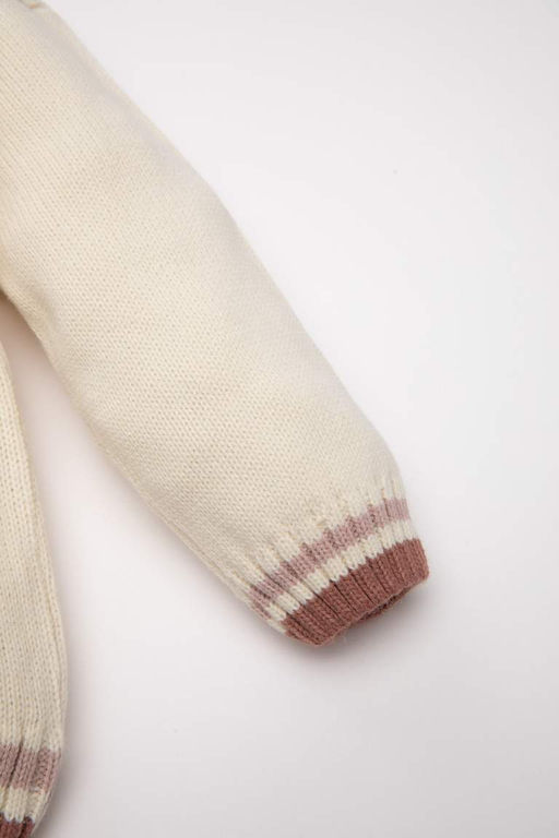 Кардиган с V-образным вырезом для маленьких девочек - Defacto фото 3