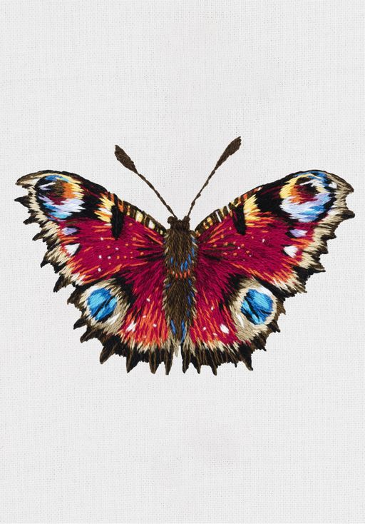 Набор для вышивания PANNA Живая картина JK-2198 Бабочка Павлиний глаз 7.5 х 5 см