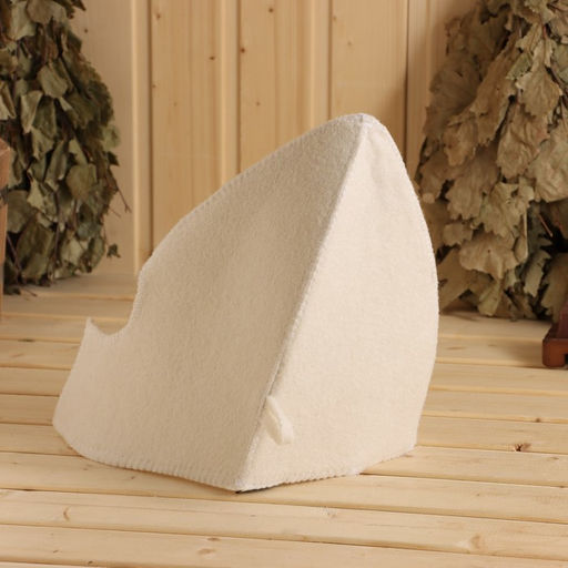 Шапка для бани Буденовка, белая - Simaland фото 3