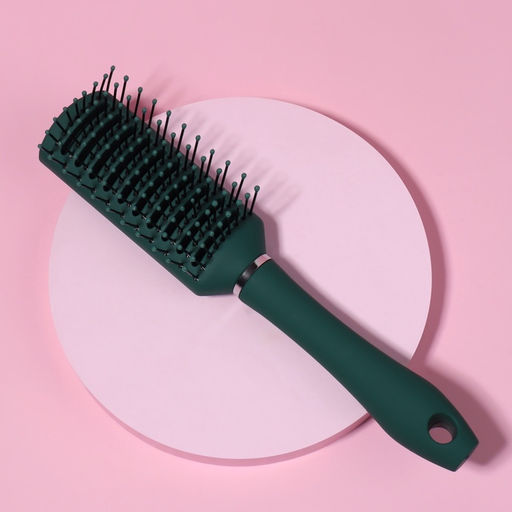 Расчёска массажная, вентилируемая, 5.5×23(±1) см, зелёная