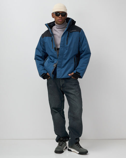 Горнолыжная куртка мужская зимняя синего цвета 7611S - Mtforce фото 16