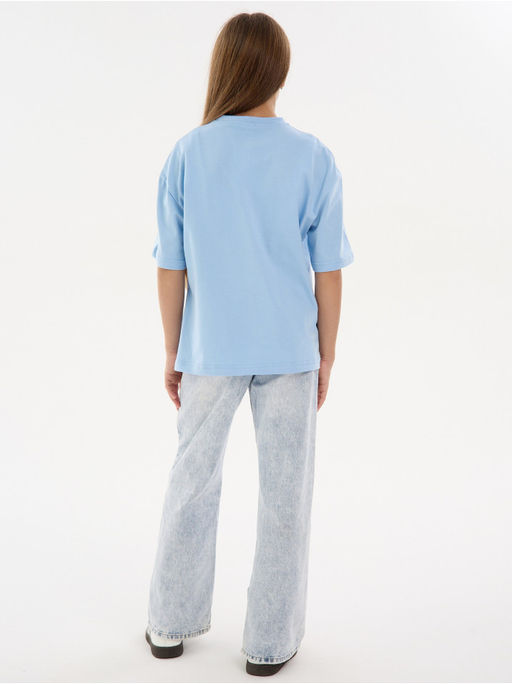 Футболка "Мышка" голубой Девочка