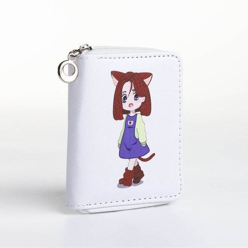 Кошелёк детский на молнии «Кошечка», белый