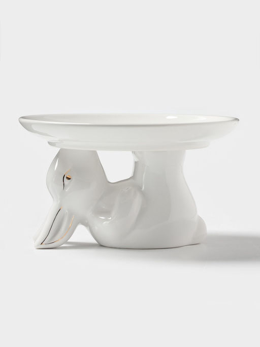 Блюдо для десертов Доляна «Зайка в золотом», 16×9.5 см