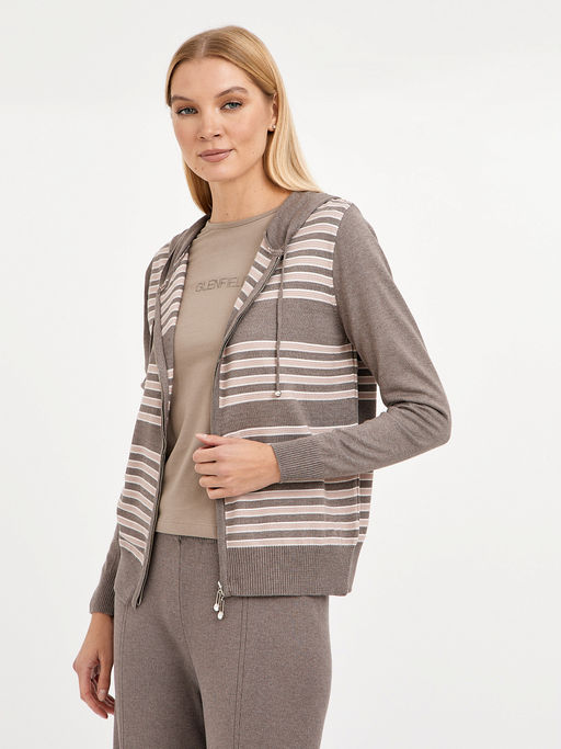 кардиган женский на молнии с капюшоном - Glenfield фото 3