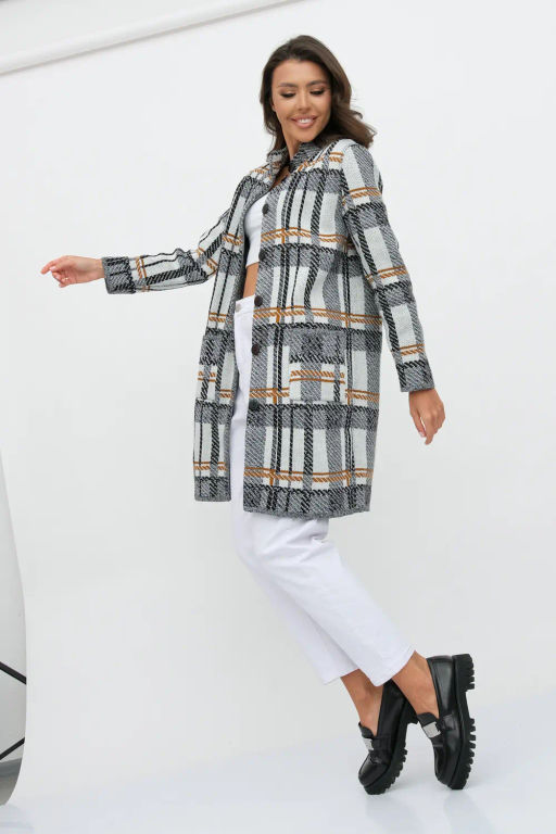 ЗЛАТА Кардиган В 1579/черн-горчич