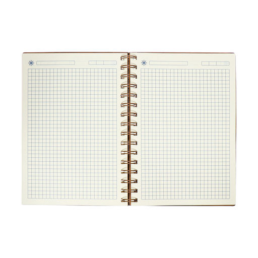 Ежедневник недатированный А5, 80 листов, в клетку, на гребне, обложка кожзам, с хлястиком, коричневый - Simaland фото 8