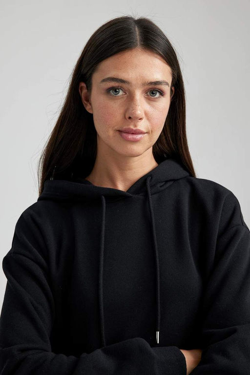 толстая толстовка с капюшоном Relax Fit - Defacto фото 5