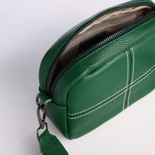 Сумка женская на молнии, цвет зелёный - Simaland фото 6
