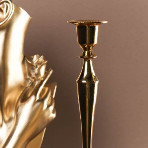 Подсвечник 2 штуки набор золото 25 см / 6301G /уп 30/ - Галеонтрейд фото 6