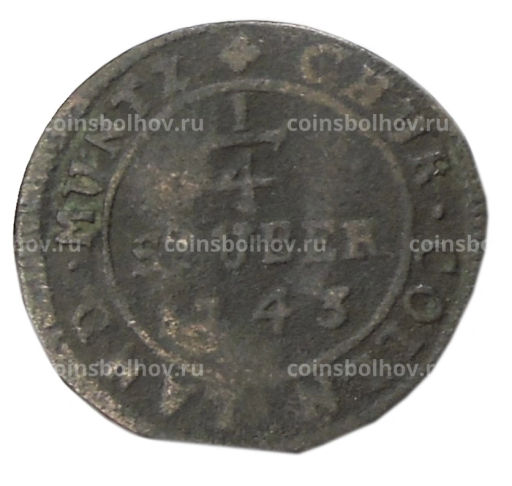 1/4 стубера 1743 года Германские государства  Юлих -Берг