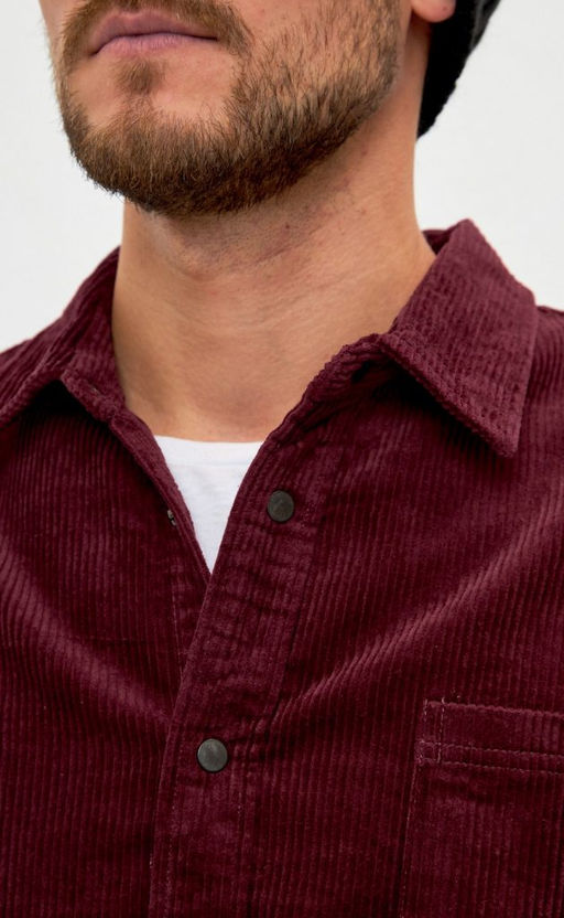 Рубашка вельвет F221-0470 bordo - Fine joyce фото 5