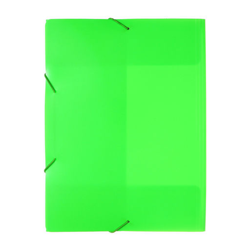 Цена за 2 шт. Папка на резинке А4, 500 мкм, Calligrata Neon, корешок 30 мм, неоновая, салатовая