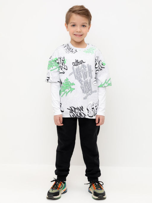 КР 400583/черный брюки для мал