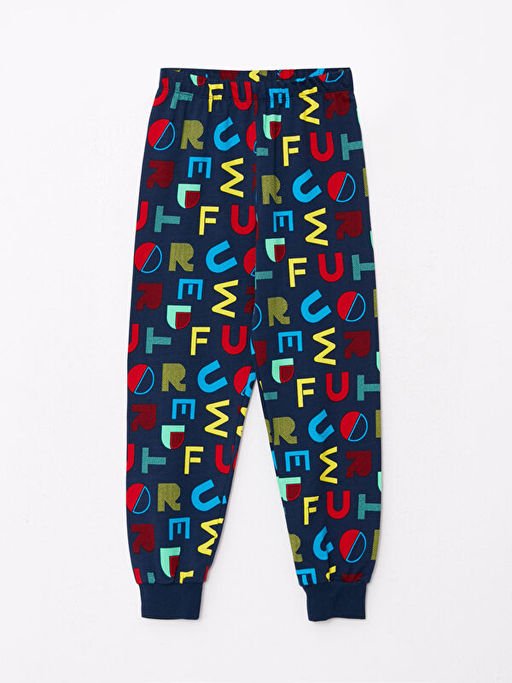 Bisiklet Yaka Bask?l? Uzun Kollu Erkek ?ocuk Pijama Tak?m? - Waikiki фото 3