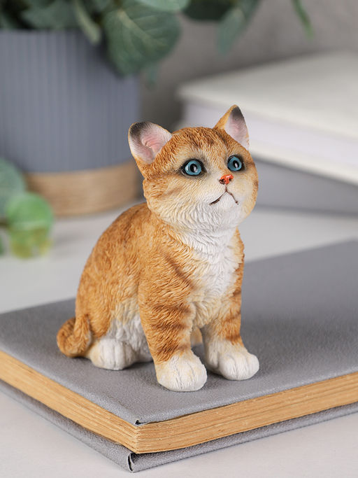 Фигурка Кошка 10 см рыжая / YX33102 /уп 2/36/ - Галеонтрейд фото 2
