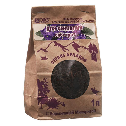 Субстрат "Страна Аркадия" Для сенполий с микоризой 1л "Башинком"
