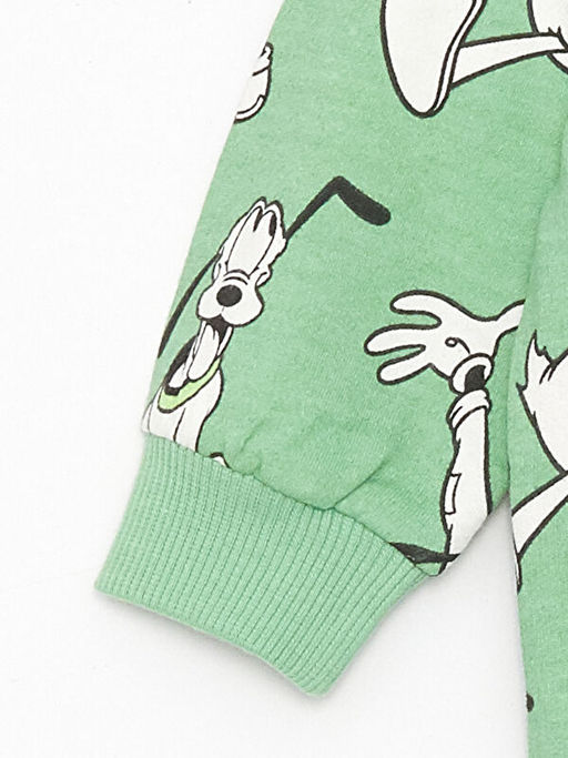 Bisiklet Yaka Mickey ve Arkada?lar? Bask?l? Erkek Bebek Sweatshirt - Waikiki фото 2