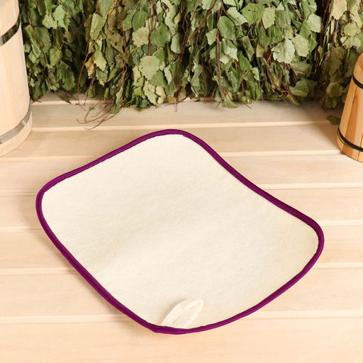 Коврик для бани светлый, с цветной окантовкой МИКС - Добропаровъ фото 3