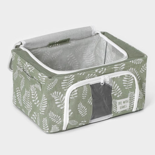 Кофр для хранения вещей Доляна Leaves, 392920 см, 24 л, зелёный  фото 5