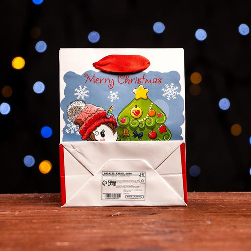 Цена за 12 шт. Пакет ламинированный Новогодний единорог 11,5 х 14,5 х 6 см - Simaland фото 6