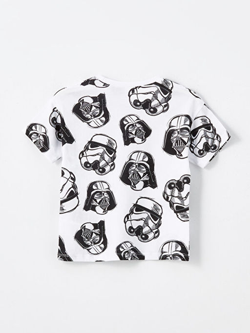 Bisiklet Yaka K?sa Kollu Star Wars Bask?l? Erkek Bebek Ti??rt - Waikiki фото 2