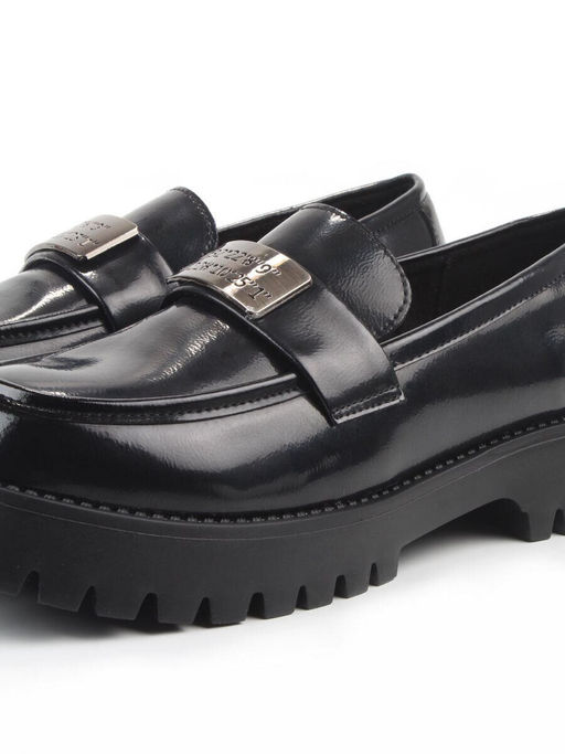 03-S77-49 BLACK Лоферы женские (натуральная кожа)