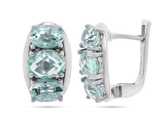 Серьги, топаз, Микра