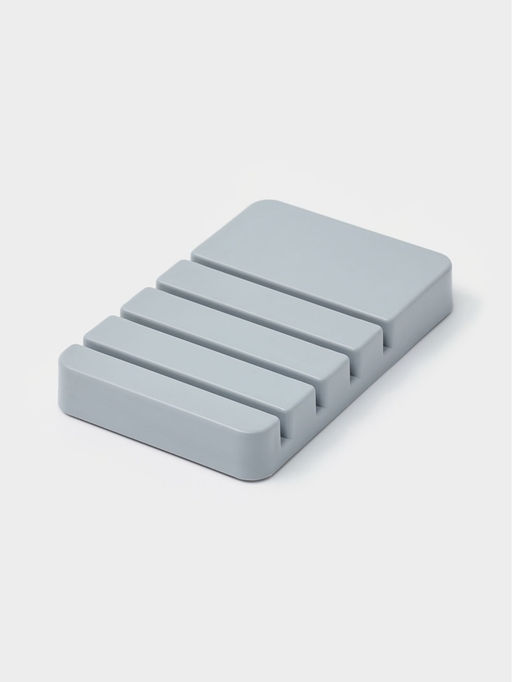 Набор разделочных досок, на подставке, 4 шт., 28.5×18.7×0.3 см, пластик, серый