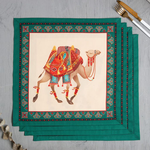 Набор салфеток Этель Нью-Дели 40х40см - 4шт, 100% хл, саржа 190гр/м2  фото 2