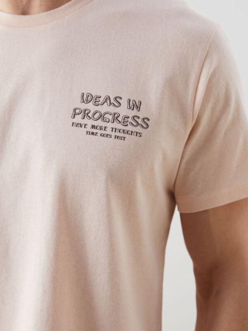 Bisiklet Yaka K?sa Kollu Bask?l? Penye Erkek Ti??rt