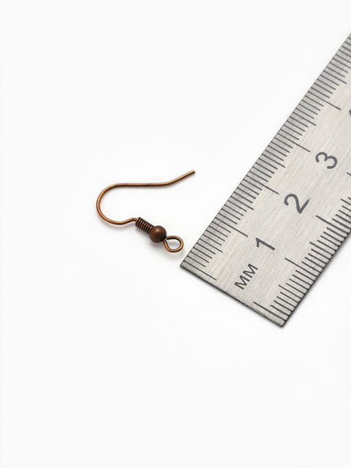 Швензы для сережек-крючки с бусиной (набор 5 пар), бронз