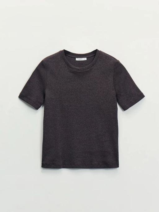 Базовая футболка в рубчик / Zarina  фото 6