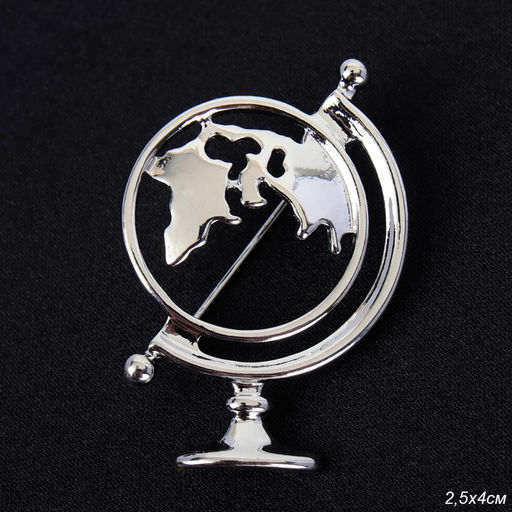 Брошь Глобус / 3418 /уп 12/ - ГалеонТрейд фото 3