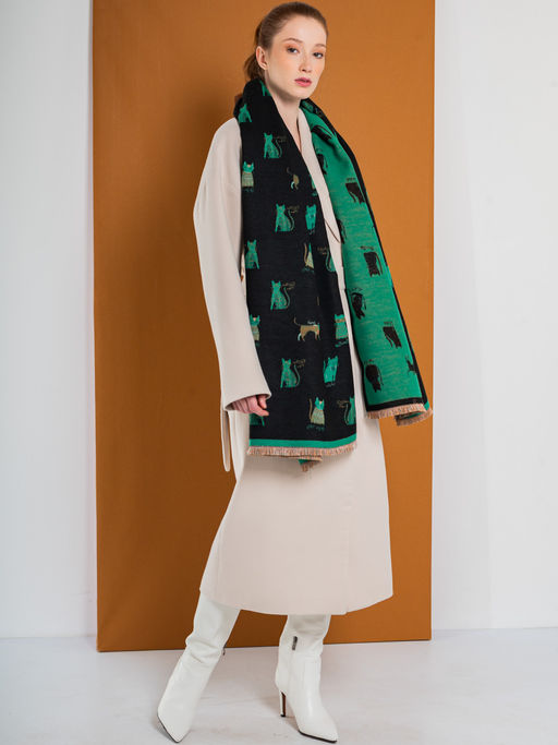 В составе шерсть! Палантин двусторонний - Tantino фото 2