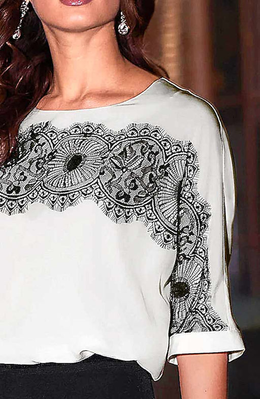 Блузка, экрю - Patrizia dini фото 6