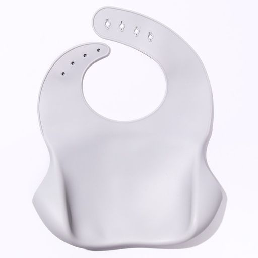 Нагрудник для кормления силиконовый с карманом, цвет серый - Крошка я фото 5