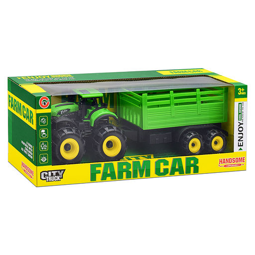 Трактор "Фермерский" с прицепом, в коробке
