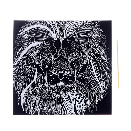 Цена за 4 шт. Гравюра «Лев»