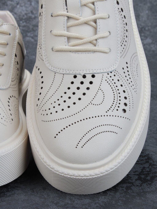 05-PDD166-1 BEIGE Кроссовки женские (натуральная кожа) - Фабричный китай фото 15