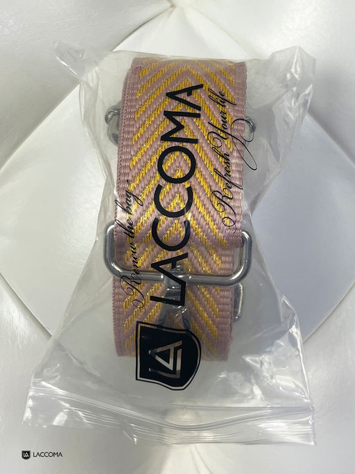 LACCOMA ремень 1000-елка-3,8-розов/золот полиэстр